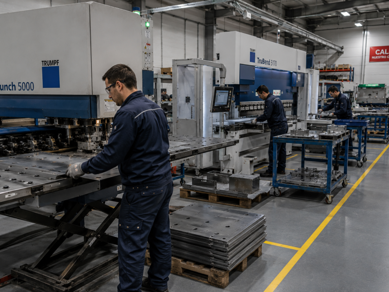 VKS Montajes Industriales · Troquelado, doblado y remachado metálico con maquinaria automatizada